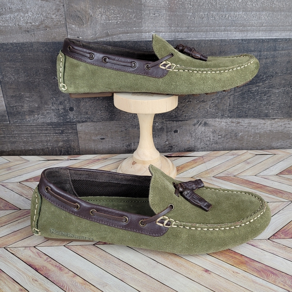 Hush Puppies HPO Flex  Monaco Slip-On Green Suede Lofer